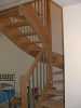 Escalier chêne rampe tube inox
