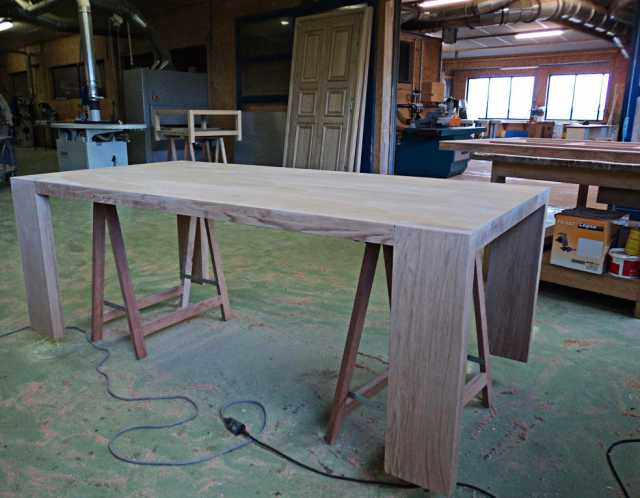 Fabrication table chêne moderne